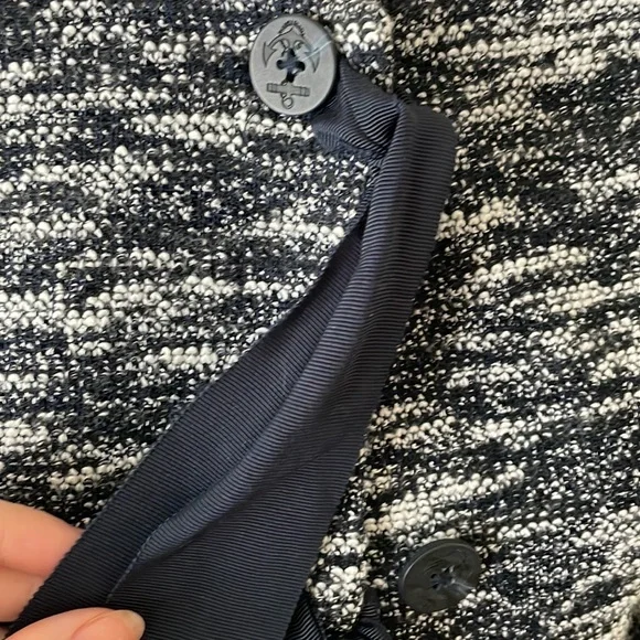 1901 tweed jacket navy blue with pretty details bow - Picture 6 of 8